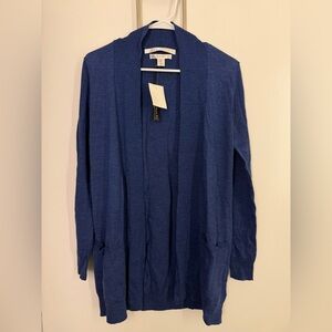 NWT Max Studio Royal Blue Open Front Cardigan